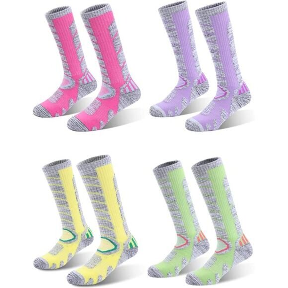 New 4 Pairs Ski Snowboarding Sports Warm Winter Thermal Socks Unisex